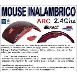 Mouse Microsoft Arc Souris red