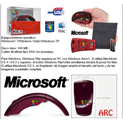 Mouse Microsoft Arc Souris red