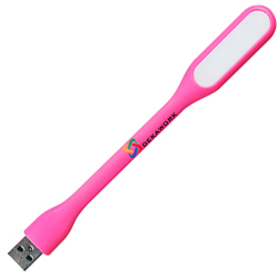 LUZ LED LAMPARA LINTERNA FLEXIBLE USB ROSA