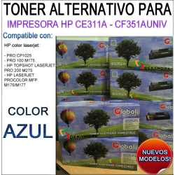 Toner Alternativo Global CE311A / CF351 (M176N) AZUL