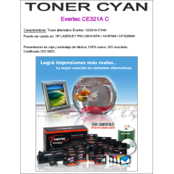 Toner Alternativo Evertec CE321 CYAN