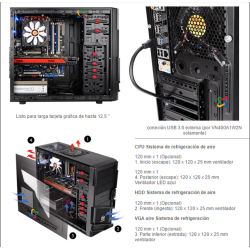 Gabinete Thermaltake Commander VN400A1W2N