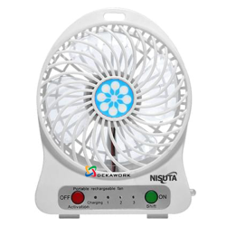 Ventilador recargable via USB blanco