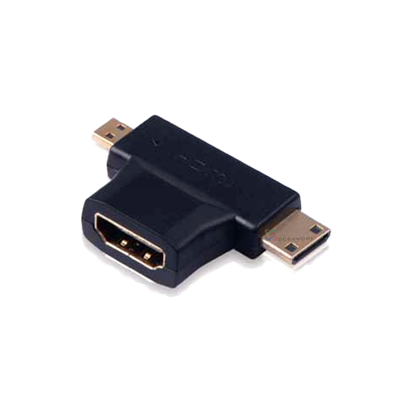 Adaptador HDMI a micro + mini HDMI