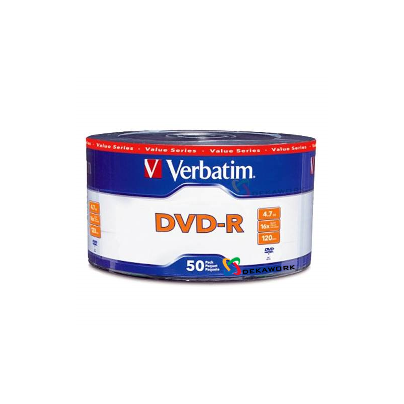 Dvd-r Verbatim 16x 4.7gb 120 Min X 50 unidades