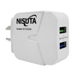 Cargador Nisuta 2 puertos USB 2.4A ns-fu524uc