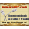 Cable de red UTP x metro + 2 fichas armado