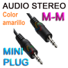 Cable de audio estereo plugin macho 3.5 a macho 3.5 , 23cm largo