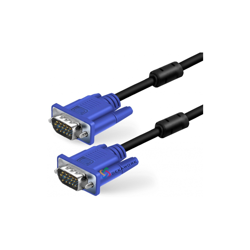 Cable VGA 15 pin 2 metros m/m con filtro kanji