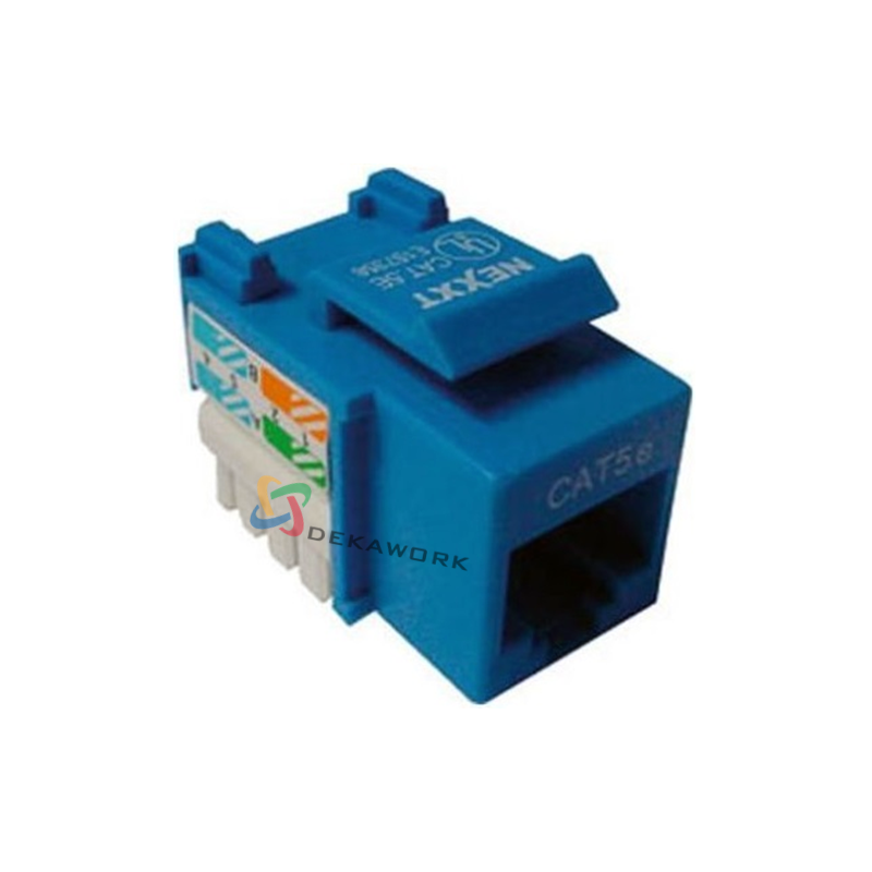 CONECTOR HEMBRA RJ-45 CAT5E TIPO 110 AZUL