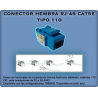 CONECTOR HEMBRA RJ-45 CAT5E TIPO 110 AZUL