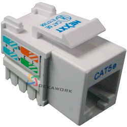 CONECTOR HEMBRA RJ-45 CAT5E blanco