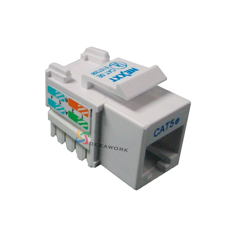 CONECTOR HEMBRA RJ-45 CAT5E blanco