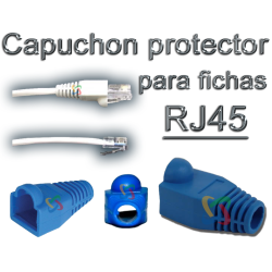 Capuchones - Protector para fichas RJ45 azul