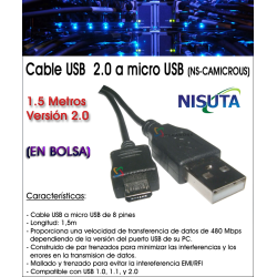 Cable USB 2.0 a micro USB Nisuta SN-CAMICROUS