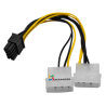 Adaptador de 8 pines a 2 molex para placas VGA NSAD824V