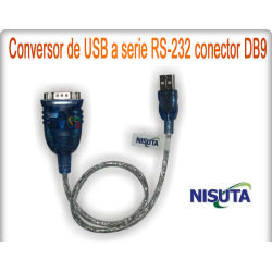 Conversor USB a SERIE RS232 Nisuta