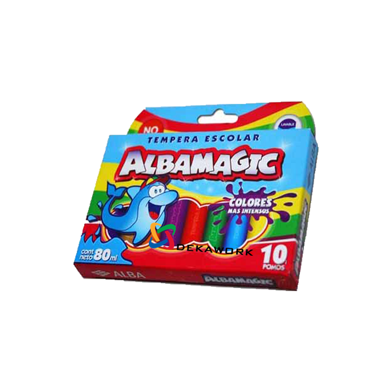 Temperas Albamagic - Set x 10 pomos 8 ml