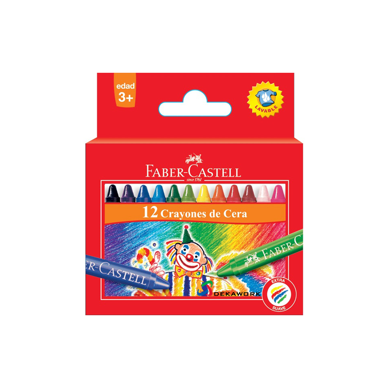 Crayones de cera x 12 unidades Faber Castell