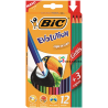 Lapices de colores Bic Evolution x 12 + 3 lapices de regalo