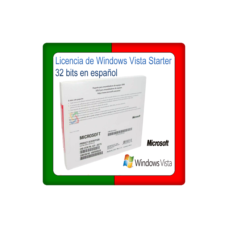 Licencia Windows Vista Starter